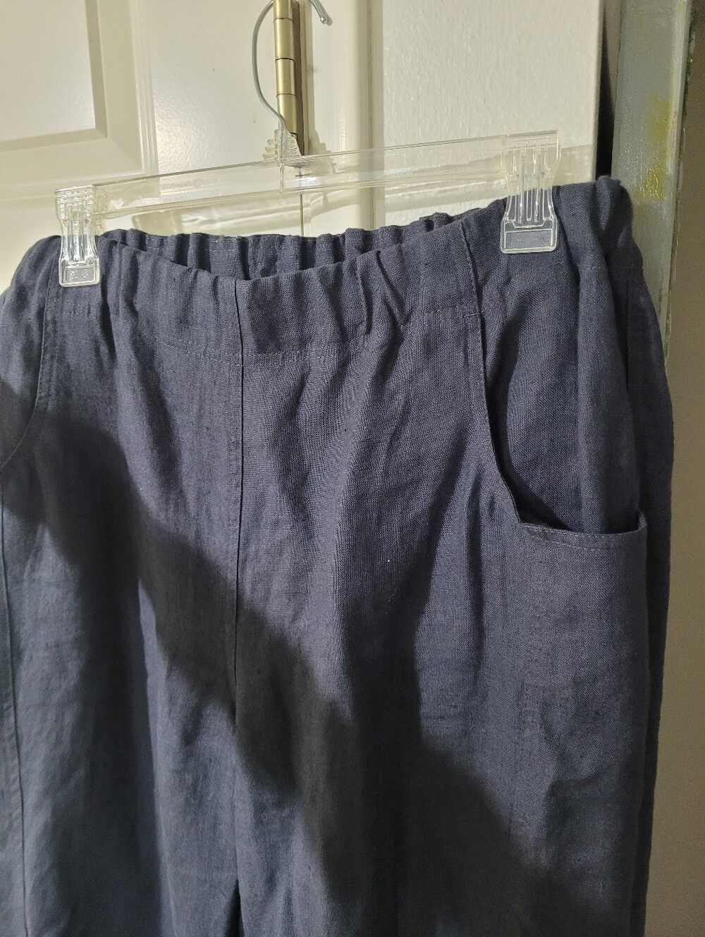 Npl Notperfectlinen Gray Linen Pants Xl - Picture 2 of 5